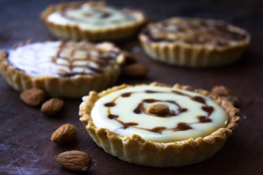 Arka planda lezzetli tatlı manzarası