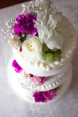 Düğün pastası. Yakın plan. 