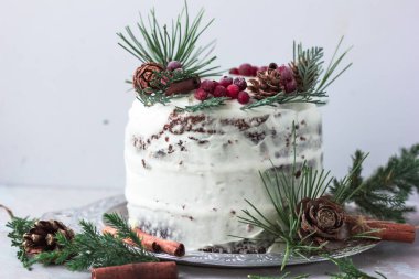 Süslü lezzetli pasta. 