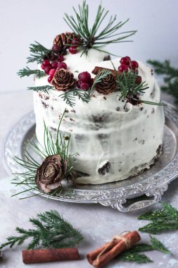 Süslü lezzetli pasta. 