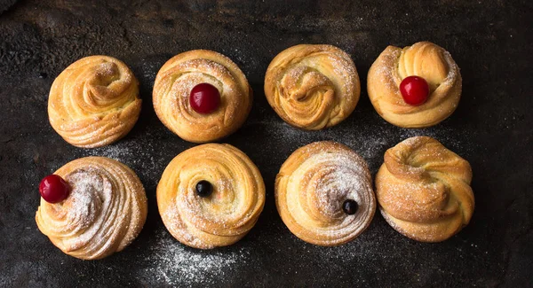 Close View Tasty Dessert Background — Stock Photo, Image