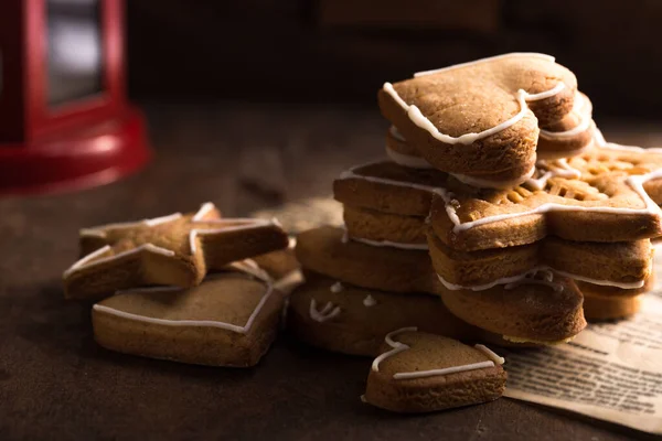 Gingerbread Cookies Close — Stock Photo, Image