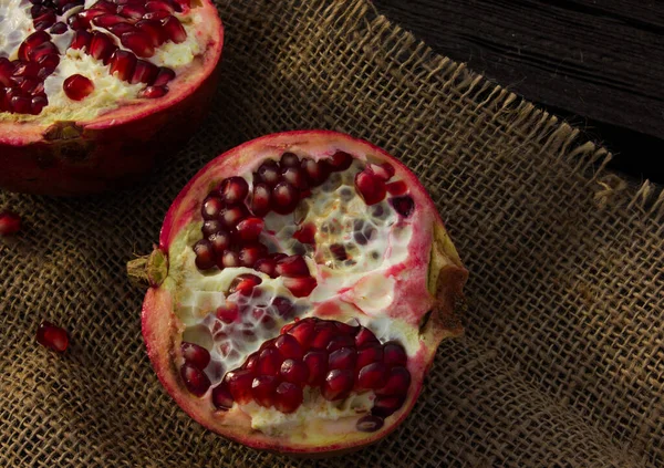 Close Pomegranates Background — Stock Photo, Image