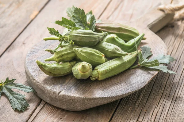 Frisches Okra Oder Lady Finger Gemüse — Stockfoto