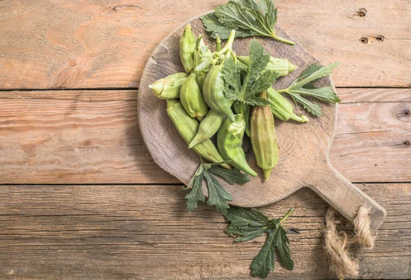 Frisches Okra Oder Lady Finger Gemüse — Stockfoto