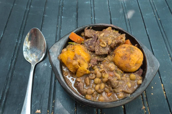 Stew Made Beef Potatoes Carrots Herbs Traditional Patrick Day Dish — Stock Photo, Image