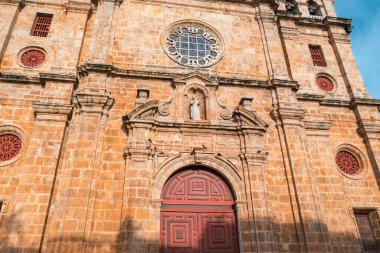 Cartagena, Kolombiya. 26 agosto 2020: Cartagena, Kolombiya 'daki Koloni Kilisesi