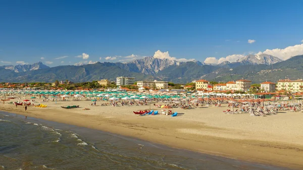 Incrível Marina Pietrasanta Vista Praia Imagem De Stock