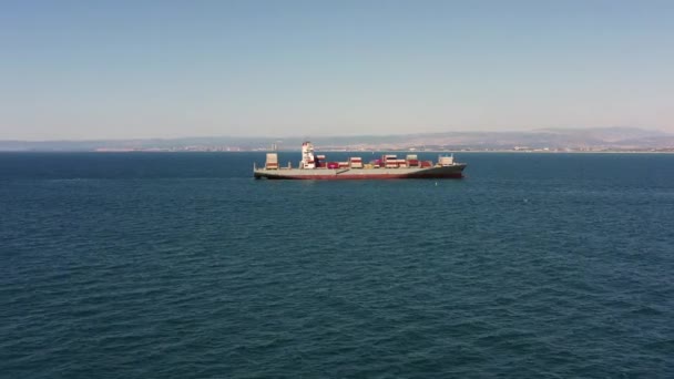海上大型货柜船 — 图库视频影像