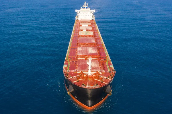 Large general cargo ship, Top down aerial. — Stock Photo, Image