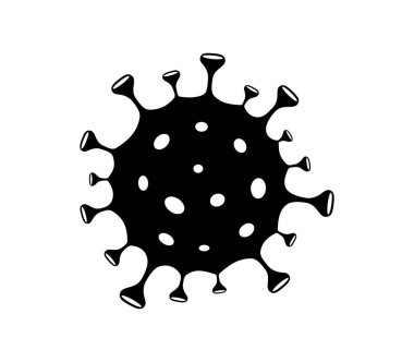 Beyaz arka planda vektör bakteri veya virüs 2019-nCoV. Çin 'de tehlikeli Coronavirus hücresi, Wuhan..