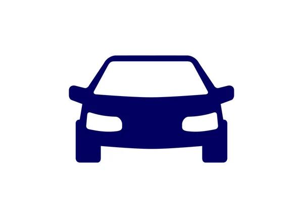 Carro Ícone Vetor Azul Escuro Sobre Fundo Branco — Vetor de Stock