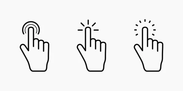 İşaretçi imleci fare simgesi. İmleç tıklatılıyor, elle tıklatılıyor. El imleci - vektörü tıkla.