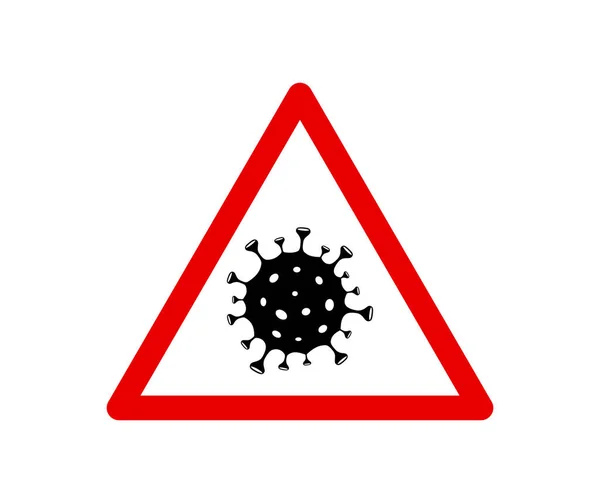 Koronavirüsün dikkatine. Coronavirüs salgını. Coronavirüs 'ün insan sağlığına olan riski. Koronavirüsün vektör simgesi.