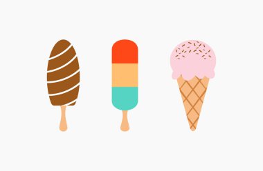 Beyaz arkaplanda vektör dondurma servisiName.