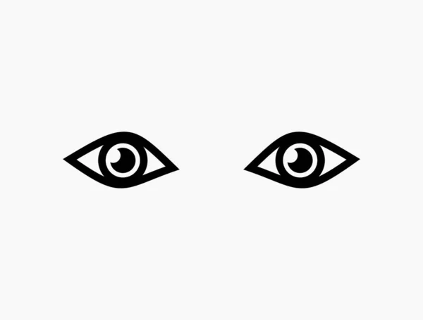 Ilustração Vetorial Dois Olhos Humanos Sobre Fundo Claro —  Vetores de Stock