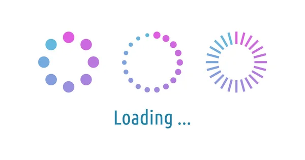 Işık arkaplan üzerinde renkli ilerleme göstergeleri kümesi.