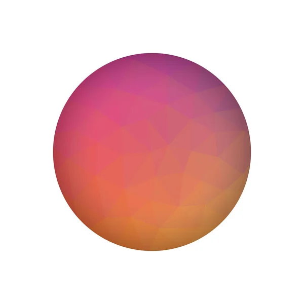 Top Renkli Üçgenlerden Oluşuyor Düşük Polimerden — Stok Vektör