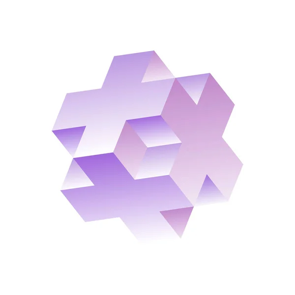 Découper Petits Cubes Dans Cube — Image vectorielle