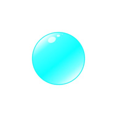 Şeffaf mavi renkli cam top.