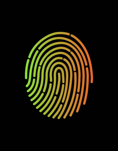 Siyah arkaplanda renk parmak izi.