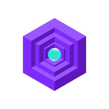 Küplerin ortasında şeffaf top.