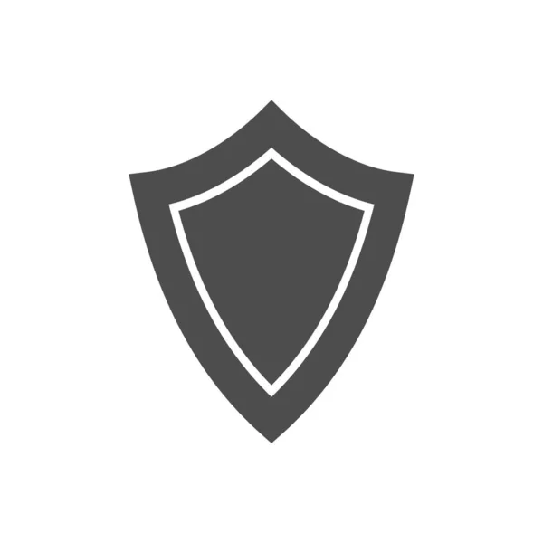 Işık arkaplanındaki koruyucu kalkanın vektör piktogramı.