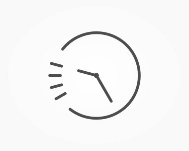 Hafif bir arkaplanda vektör simgesi analog saati.