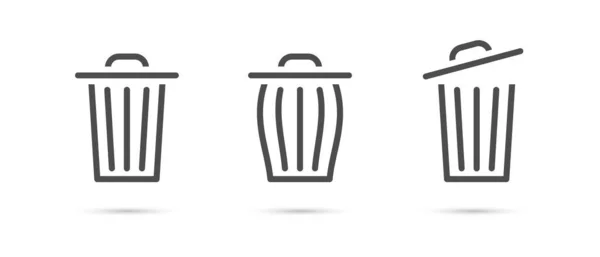 Arka planda çöp tenekeleri var. Vektör illüstrasyonu.