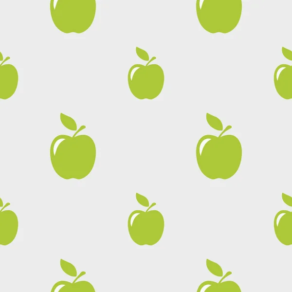 Hafif arkaplanda elmalarla kusursuz bir desenin vektör çizimi.
