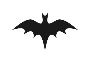 Hafif arka planda bir yarasanın vektör çizimi. Korku ve vampirlerin sembolü.