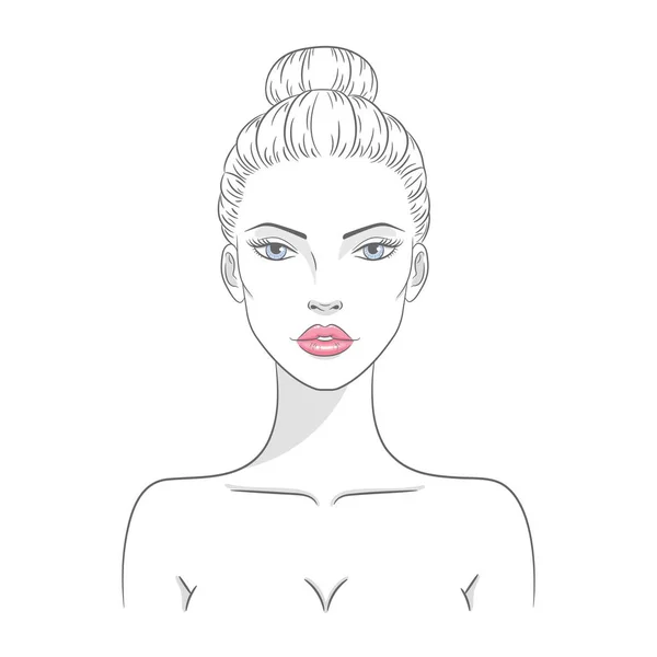 Ilustración vectorial de una hermosa mujer desnuda — Vector de stock