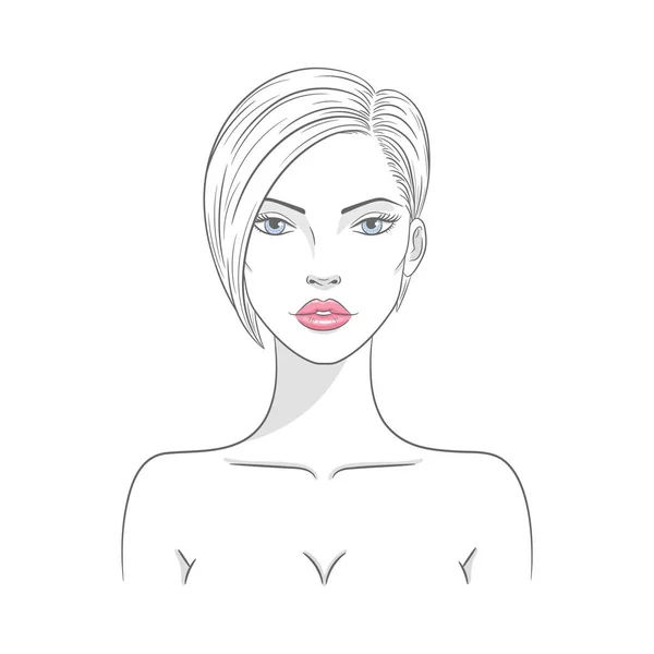 Ilustración vectorial de una hermosa mujer de moda — Vector de stock