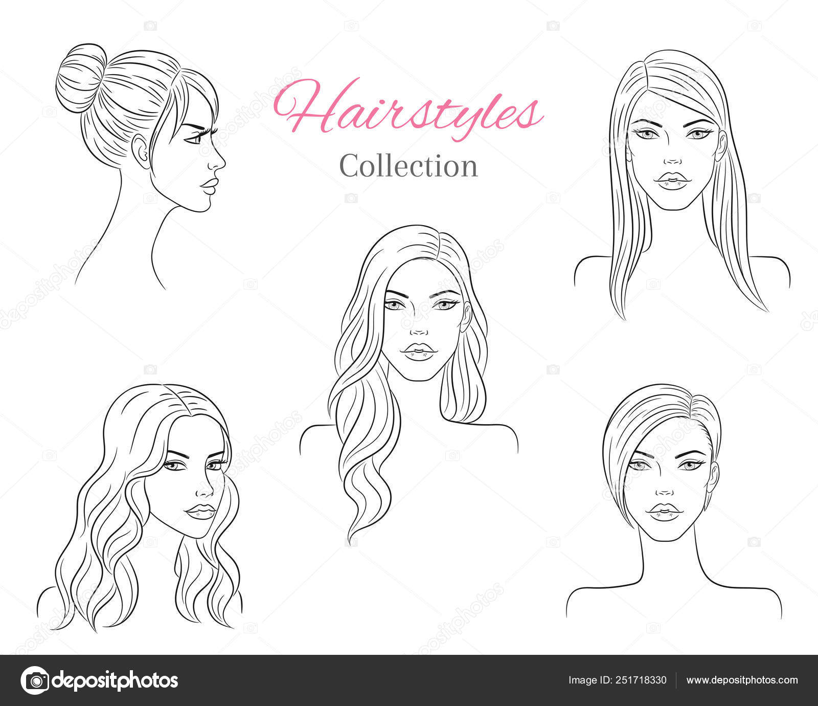 Girl With A Fashionable Hairstyle Fashion Illustration Stock Illustration -  Download Image Now - iStock