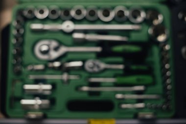 Araç kutusu arka plan üzerinde yakın