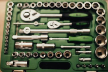 Araç kutusu arka plan üzerinde yakın