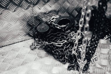 seçici odak modern Asansör zincirleri 