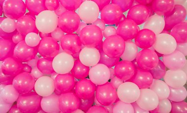 Pembe balonlar, tavşan balonlar, pembe güzel Doğum günü doku bubbles