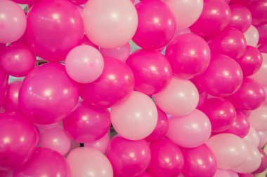 Pembe balonlar, tavşan balonlar, pembe güzel Doğum günü doku bubbles