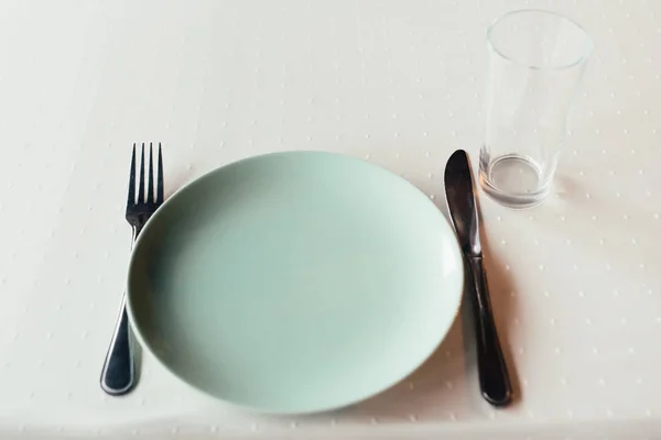 Selektiver Fokus Des Servierten Tisches Luxusrestaurant — Stockfoto