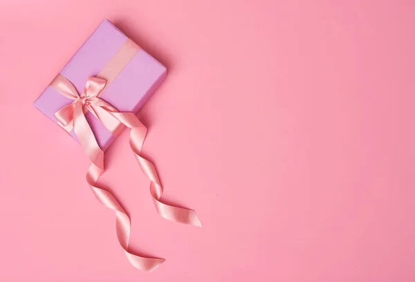 Pink Gift Box Background — Stock Photo, Image