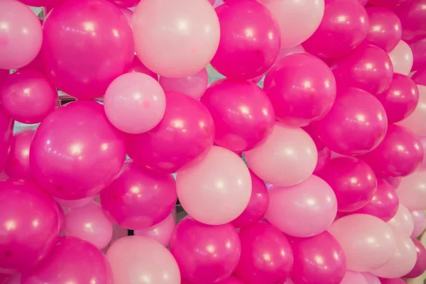 Rózsaszín Lufi Nyuszi Lufi Pink Bubbles Szép Születésnapi Textúra — Stock Fotó