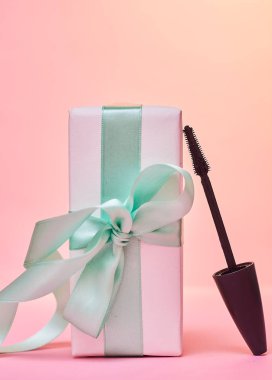 Hediye kutusu ile kirpik için fırça