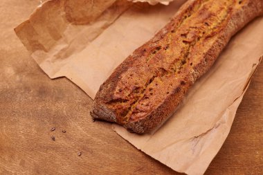 Kepekli ekmek arka plan üzerinde Kapat