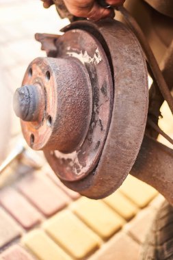arka plan üzerinde eski makine tamir, yakın çekim