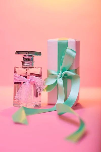 Gift Concept Minimal Background Close — Stock Photo, Image