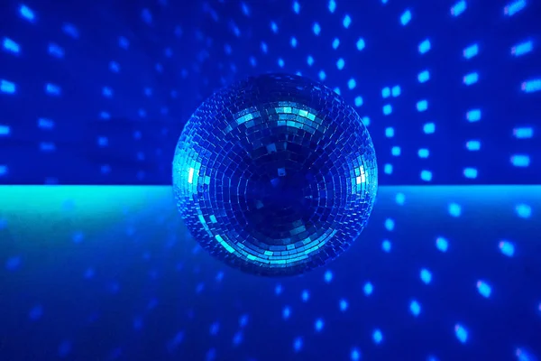 Μπάλα Disco Μπλε Φωτισμό — Φωτογραφία Αρχείου