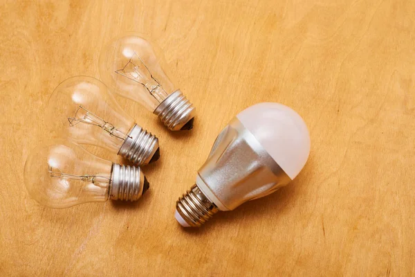 minimalistic wallpaper, composition with light bulbs