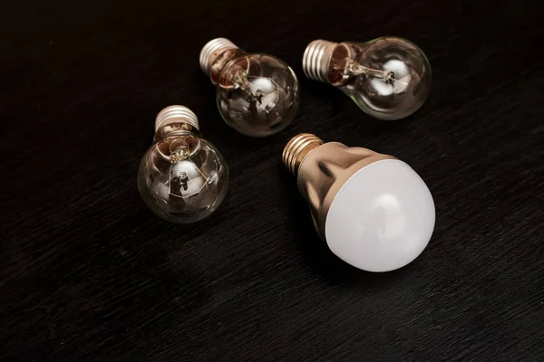 minimalistic wallpaper, composition with light bulbs