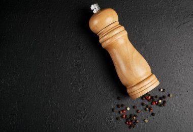 Stüdyo sho karabiber tablo ile gıda kompozisyonu